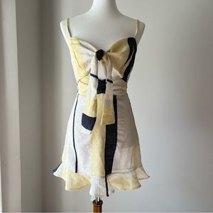 L’atiste by Amy Yellow and Navy Stripe Mini Dress